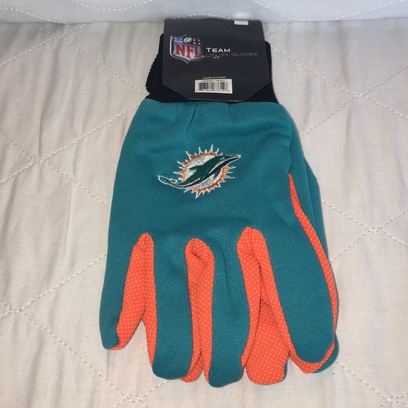 NFL Other - NFL Miami Dolphins 🐬 Mens Utility Gloves OS NWT